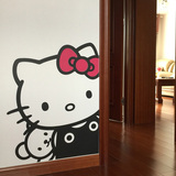 hello kitty墙贴 kt猫贴画幼儿园卡通儿童房女孩卧室床头移门贴纸