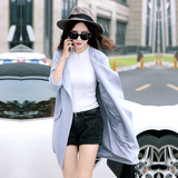 2016秋装新款大码女装韩版七分袖薄款茧型风衣春秋显瘦中长款外套
