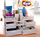 护肤品梳妆盒化妆品收纳箱首饰创意桌面抽屉饰品盒防水置物架