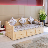 优品 实木沙发床多功能沙发床宜家懒人 小户型折叠实木沙发床组合