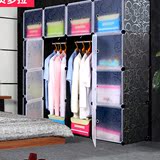 贝多拉简易衣柜韩式组装布艺现代衣柜钢架加固折叠组合双人收纳柜