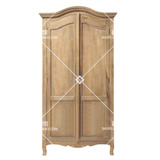 美式乡村实木衣柜 现代中式复古做旧原木色实木2门环保衣柜 定制