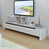 黑白色电视柜现代简约组装钢化玻璃烤漆小户型客厅茶几电视柜组合