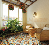 优米瓷砖欧式厨卫200花砖阳台艺术花片背景墙彩色仿古砖釉面瓷砖