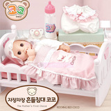 宝宝喂奶玩具儿童仿真娃娃女孩角色扮演益智类过家家可晃动婴儿床