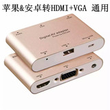 苹果iphone6转VGA投影仪转换器转接线HDMI高清视频连安卓手机通用