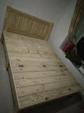 全实木床高箱床双人床1.8米储物单人松木床1.5中式成人书架床家具
