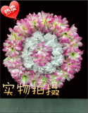 清明节用品上坟祭祖扫墓花仿真花圈绢花菊花小花圈墓地摆放塑料花