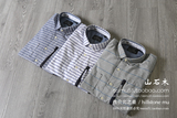 A042出口日单剪标尾货男士春季新款韩版修身潮流条纹长袖衬衫衬衣