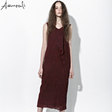 Aeintali独立设计师原创品牌做旧肌理复古气质连衣裙夏新款女装