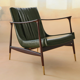 意大利米兰设计轻奢单人真皮沙发椅子现代简约女士休闲椅北欧家具