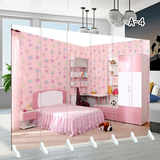 热卖粉色女生卧室背景墙 可移动折叠屏风隔断时尚玄关YY主播直播
