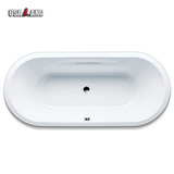 美康卫浴亚克力嵌入式浴缸1.65/1.7/1.8米椭圆欧式家用浴缸含下水