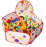 海洋球池儿童帐篷游戏屋可折叠投篮球池宝宝室内玩具波波球球池
