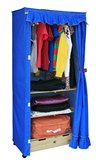 带抽屉小号简易衣柜实木组装加固折叠布衣柜移动单人宜家布艺衣橱