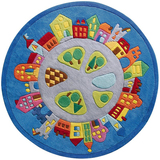 德国直邮 Haba Teppich Stadt  2935 城市图案进口儿童 圆形地毯