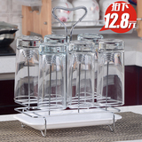 厨房置物创意杯子架玻璃水杯茶杯倒挂架简约时尚沥水杯架晾杯架子