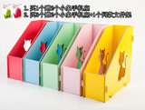 特价 2016新款 韩版可爱卡通猫咪木质桌面文件架办公收纳架整理架