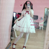 【幻樱】日系少女感蕾丝纯白连衣裙中长款软妹lolita可爱公主裙
