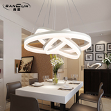 现代简约LED环形吊灯 创意个性客厅圆形卧室双色无极调光灯餐吊灯