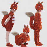 六一儿童成人舞蹈服装儿童动物演出服装小松鼠幼儿动物表演服装
