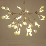 简约意大利LED萤火虫树叶吊灯客厅卧室餐厅艺术吊灯创意个性吊灯
