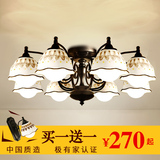 欧式吸顶灯美式乡村田园韩式北欧陶瓷吊灯客厅灯餐厅卧室大气灯具
