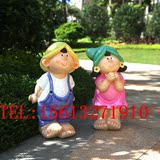 创意幼儿园软装饰品卡通娃娃摆件花园人物雕塑户外田园林景观摆设