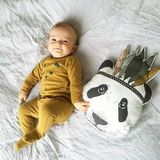 北欧风 熊猫头抱枕   儿童房软装  宝宝玩偶 装饰枕头汽车靠枕