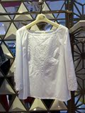 曼娅奴特2016秋专柜正品代购白色套头衬衫上衣MG3AB028原价568