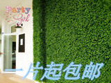 塑料假草坪植物墙装饰尤加利草坪仿真草坪草坪紫色绿植墙壁背景墙