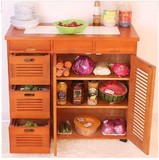 餐边柜实木厨房柜子电器蔬菜柜储物柜收纳柜简约可移动碗柜整装