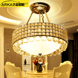 欧式水晶吊灯简约大气客厅灯具创意个性圆形餐厅卧室LED吸顶灯饰