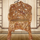 太师椅杜鹃根雕实木新中式古典靠背椅子复古圈椅根雕凳子特价定制