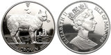 马恩岛 1988年 世界名猫系列 曼岛猫 1克朗 纪念币