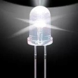 拍1件发20个 5MM F5 草帽灯 LED 发光二极管 透明发白色光 高亮