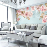 大型欧式现代简约花卉客厅卧室电视背景墙无缝无纺布壁纸壁画墙纸