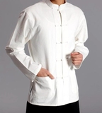 中式粗布纯棉手工男士唐装打底衫对襟盘扣立领衬衫功夫衫居士服