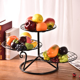 客厅水果盘创意水果盆家用水果篮欧式干果盘 多层甜点台蛋糕架