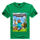 Minecraft男童大童短袖t恤我的世界纯棉衣服夏装儿童短袖T恤童装