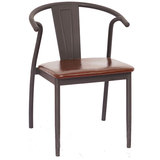 铁艺休闲餐椅复古简约铁皮椅奶茶店咖啡酒吧创意椅太师椅Y椅