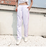 团体服夏季白色运动裤长裤男女情侣健身操广场舞运动裤子白色校裤