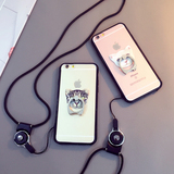 日韩iphone6 plus手机壳苹果6S外壳5.5防摔全包4.7指环挂绳保护套
