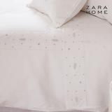 Zara Home 家居代购白色云朵刺绣密织棉布上层床单儿童床上用品