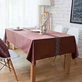 奢华北欧宜家桌布美式纯色简约时尚创意方桌布中式个性圆桌布定制