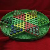 大号60子玻璃珠子跳棋成人专用儿童益智玩具减压游戏玻璃跳棋包邮