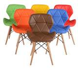 宜家伊姆斯椅 北欧实木餐椅 洽谈休闲皮革椅 书桌椅创意设计师椅