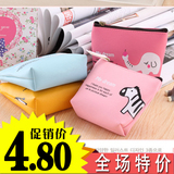 韩国化妆包小方包钱包零钱包时尚动物卡通女士迷你小型短款PU软皮