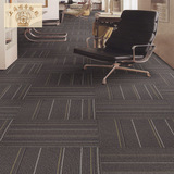 欧式现代简约卧室条纹图案 办公室素色PVC加厚方块地毯时尚特价