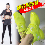 工厂直销 韩版夏季透气休闲运动鞋学生荧光色糖果鞋内增高女鞋潮